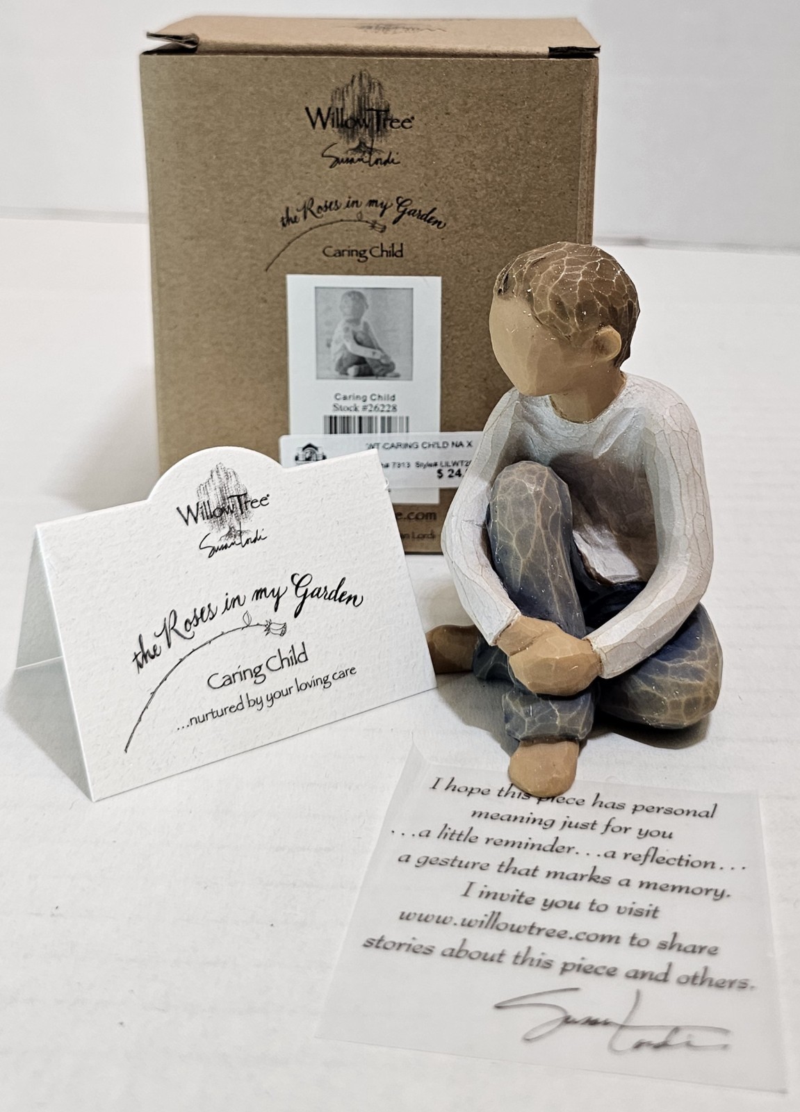 NEW Willow Tree CARING CHILD Figurine Susan Lordi DEMDACO 26228 
