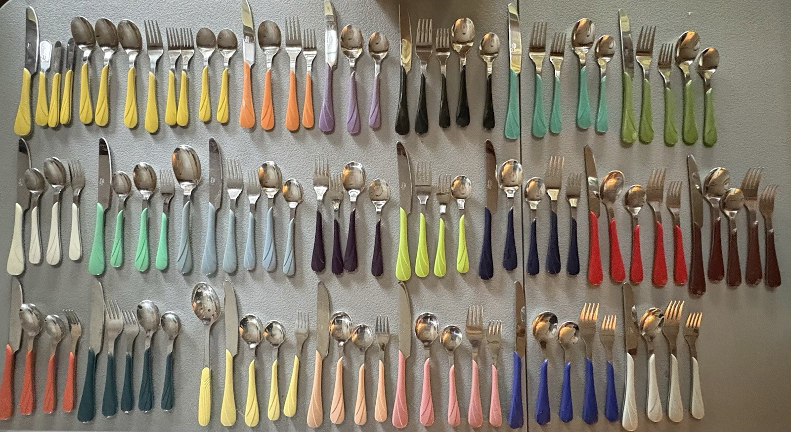 Fiesta Ware Flatware Swirl 103 Pieces Retired Fork Spoon Knife
