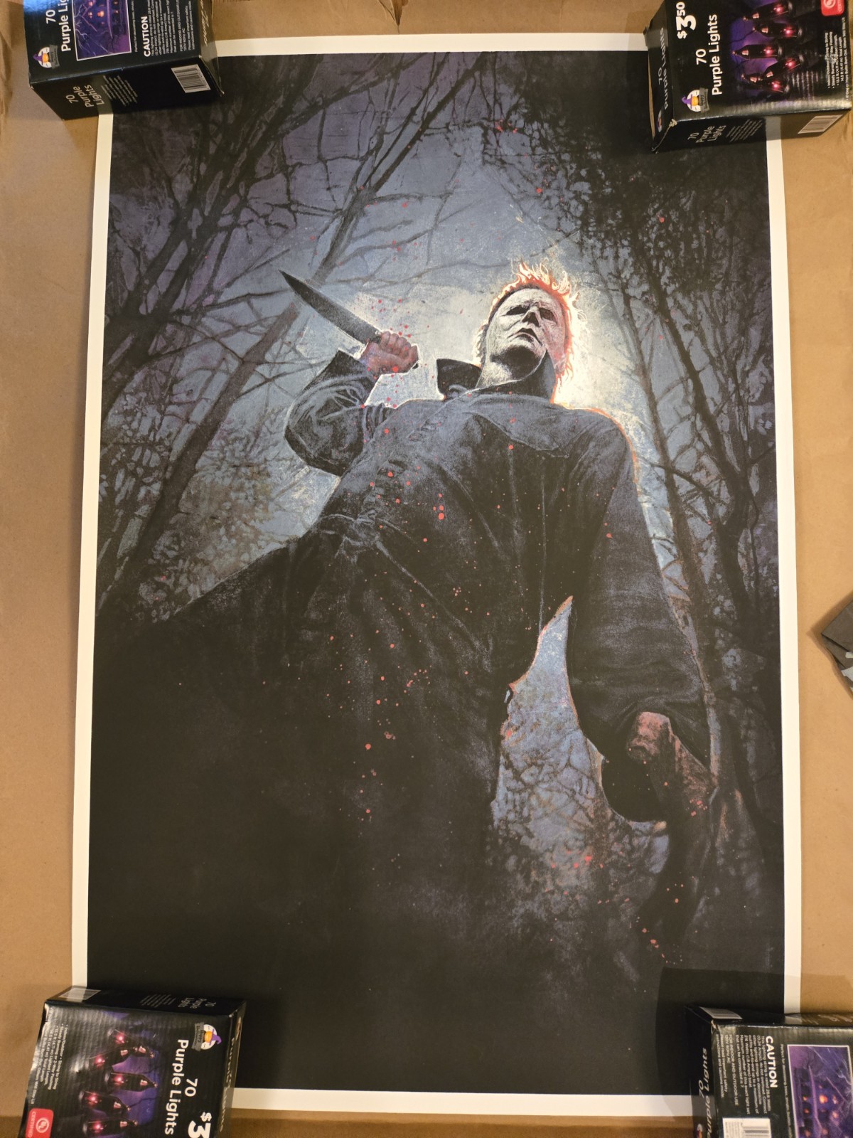 HALLOWEEN: Michael Myers Horror Auto Bill Sienkiewicz #69/125 Mondo Movie Poster