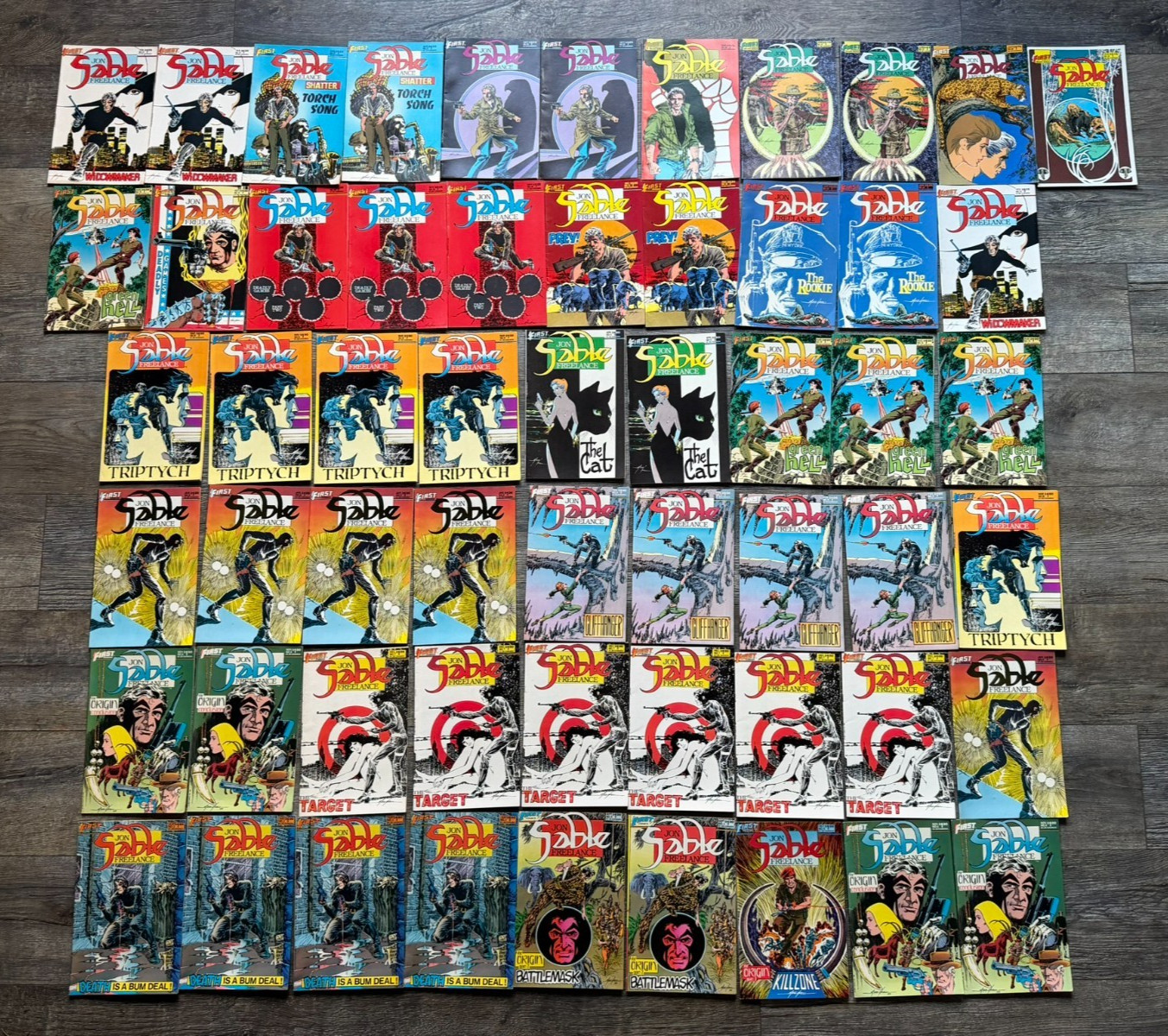 JON SABLE FREELANCE First Comics Comic 57pc Run Lot Mike Grell Collection RESELL