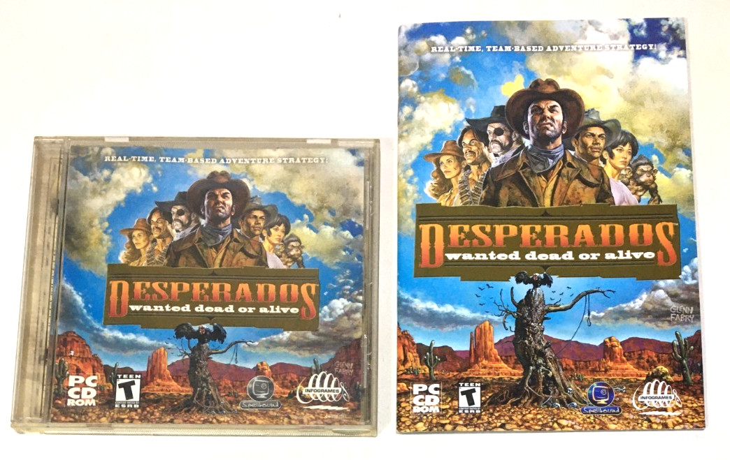 Desperados: Wanted Dead or Alive (PC, CD-ROM, 2001) w/ User Manual