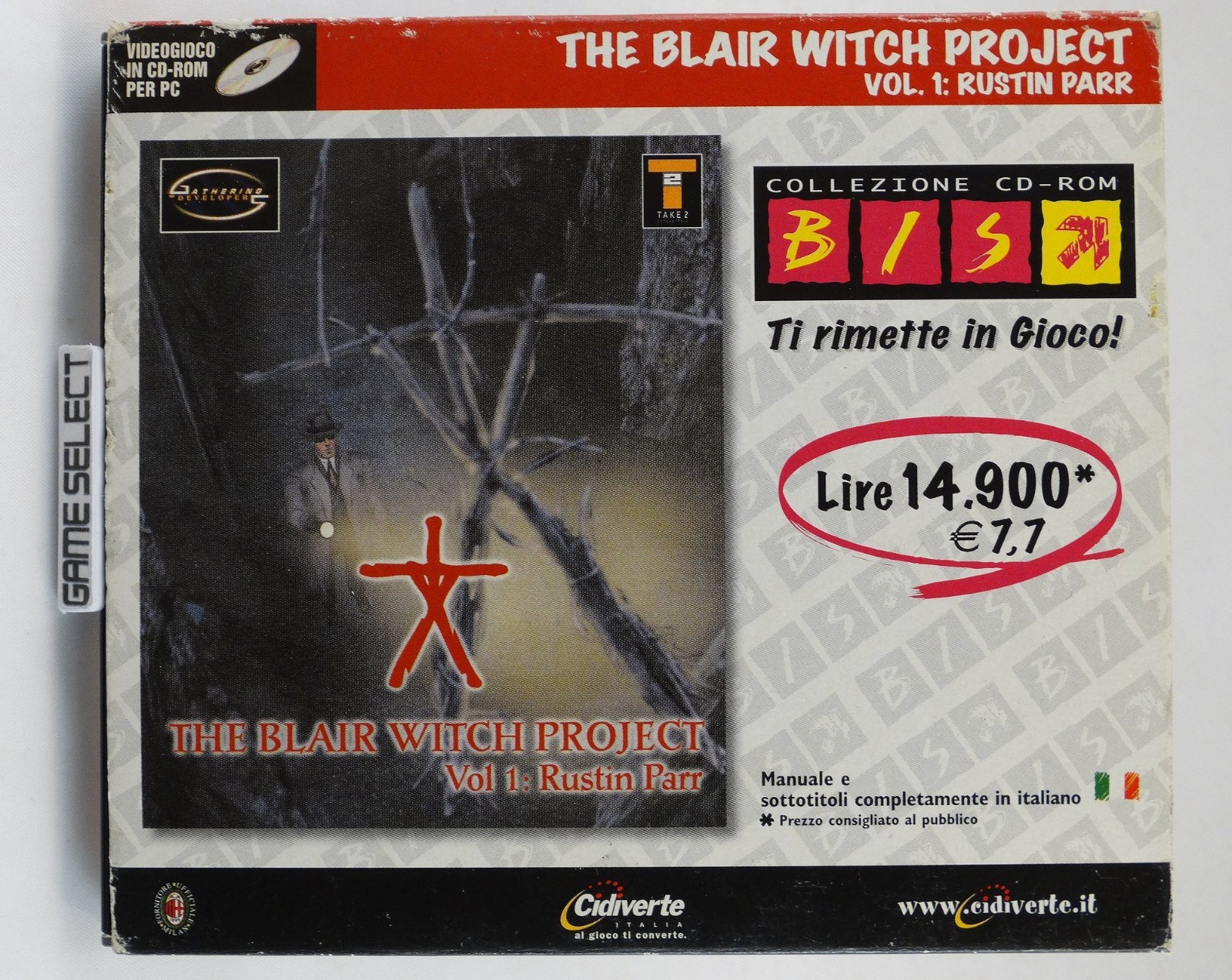 THE BLAIR WITCH PROJECT VOL. 1 RUSTIN PARR PC COMPUTER CD-ROM ITALIAN ORIGINAL