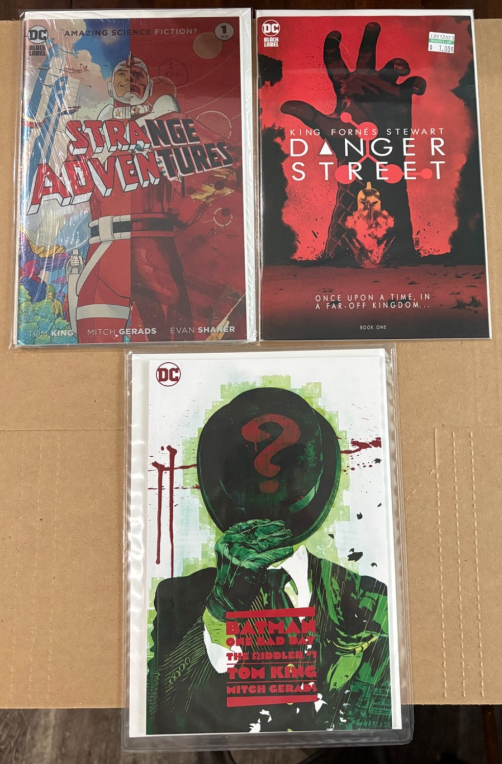 DC Tom King Comic Lot Strange Adventures + Riddler One Bad Day + Danger Street