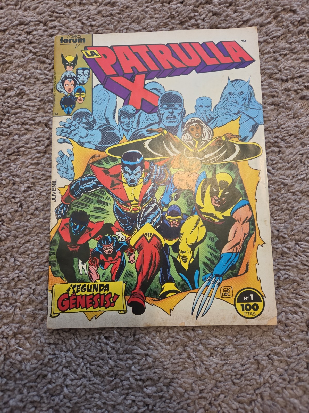 LA PATRULLA-X #1 (1985) Comics Forum Giant-Size X-Men 1 Spanish Ed INTACT POSTER