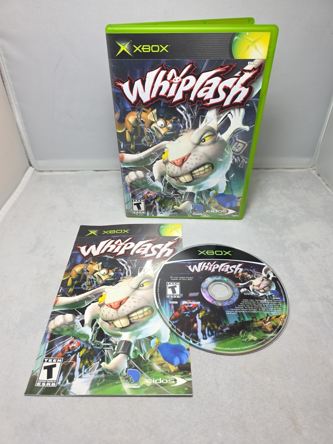 Whiplash Xbox Tested Authentic Complete Mint Microsoft Registration Card 