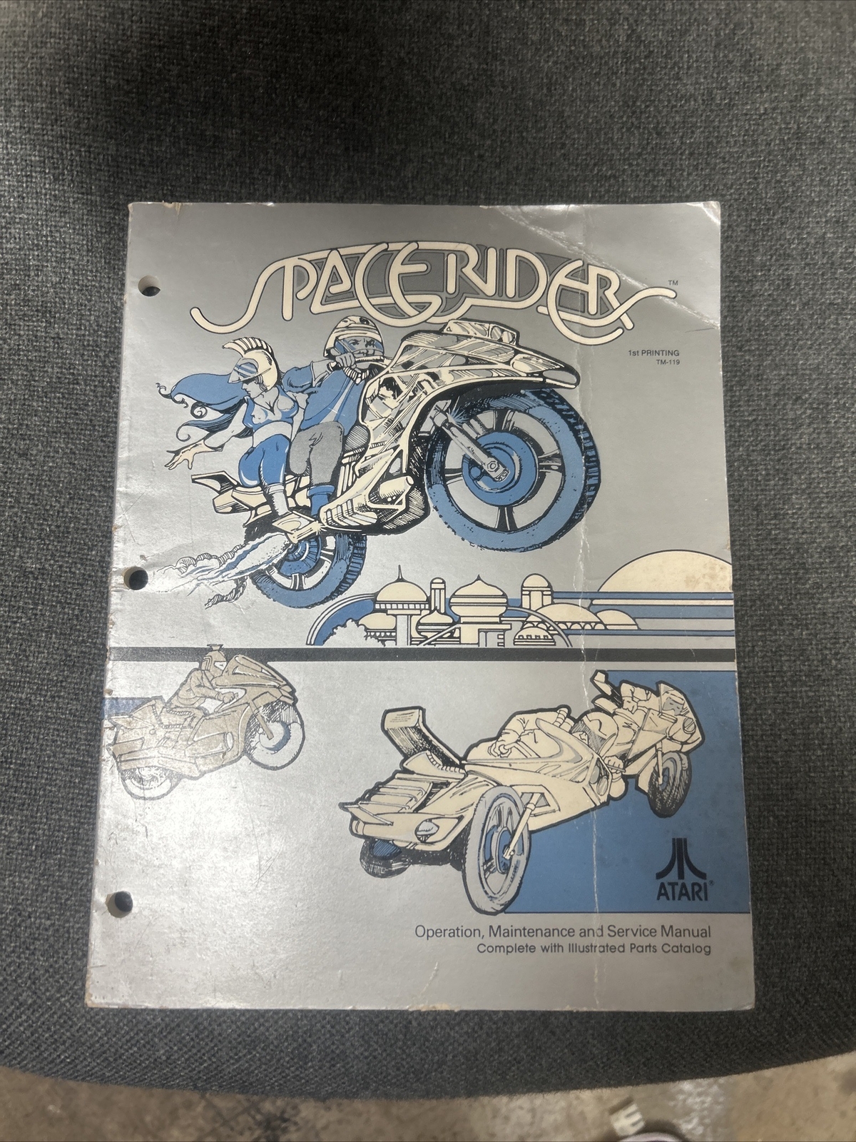 Atari SPACE RIDER Pinball Machine Manual - good used original
