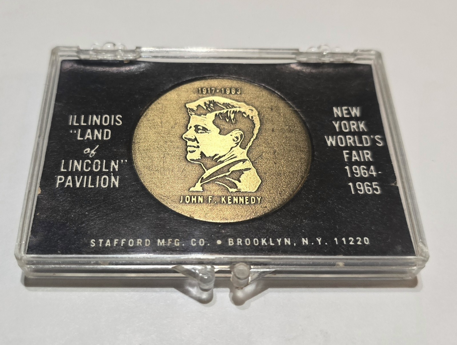 Rare John F. Kennedy/Abraham Lincoln Bronze Metal Medallion
