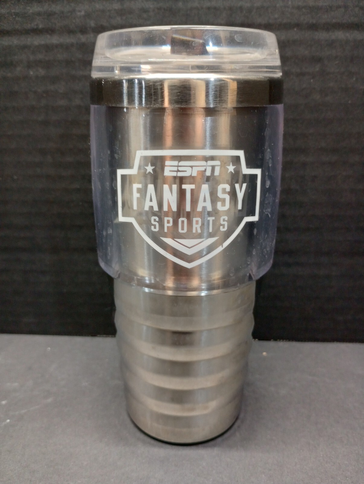 ESPN Fantasy Sports VisionUSA Silver Tumbler 17oz Fantasy Football