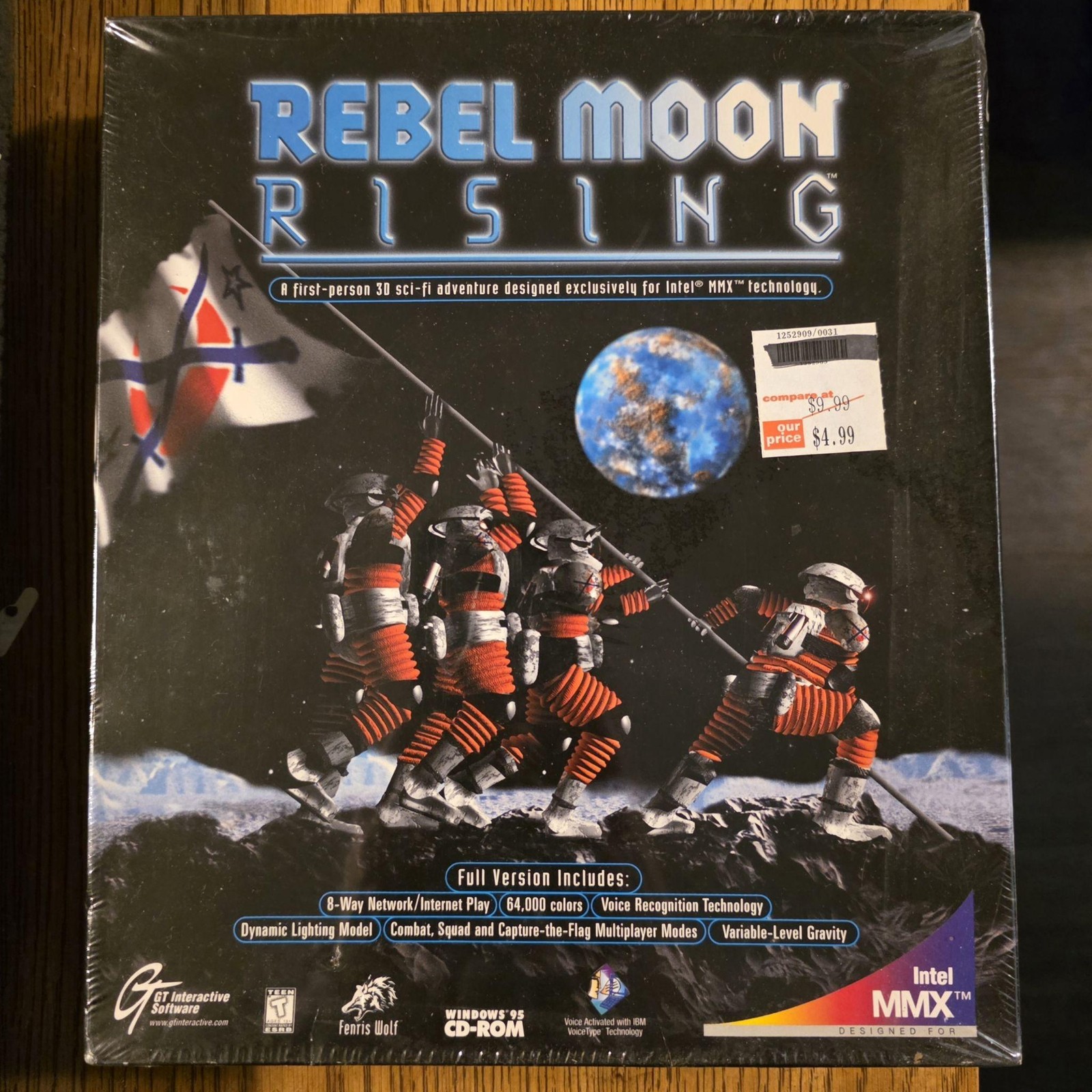 Rebel Moon Rising PC Game GT Interactive Windows 95 CD-ROM Big Box Shooter