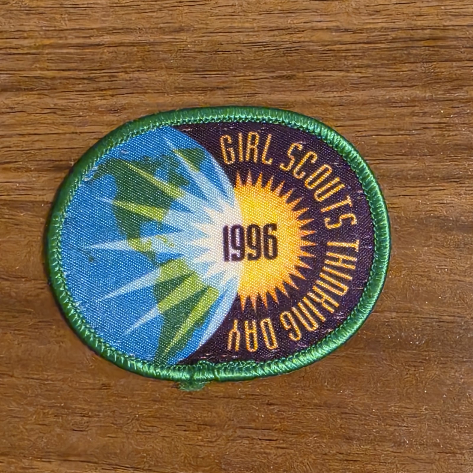 Vintage Girl Scouts GSA Thinking Day 96 Badge Fun Patch 1996 90s USED