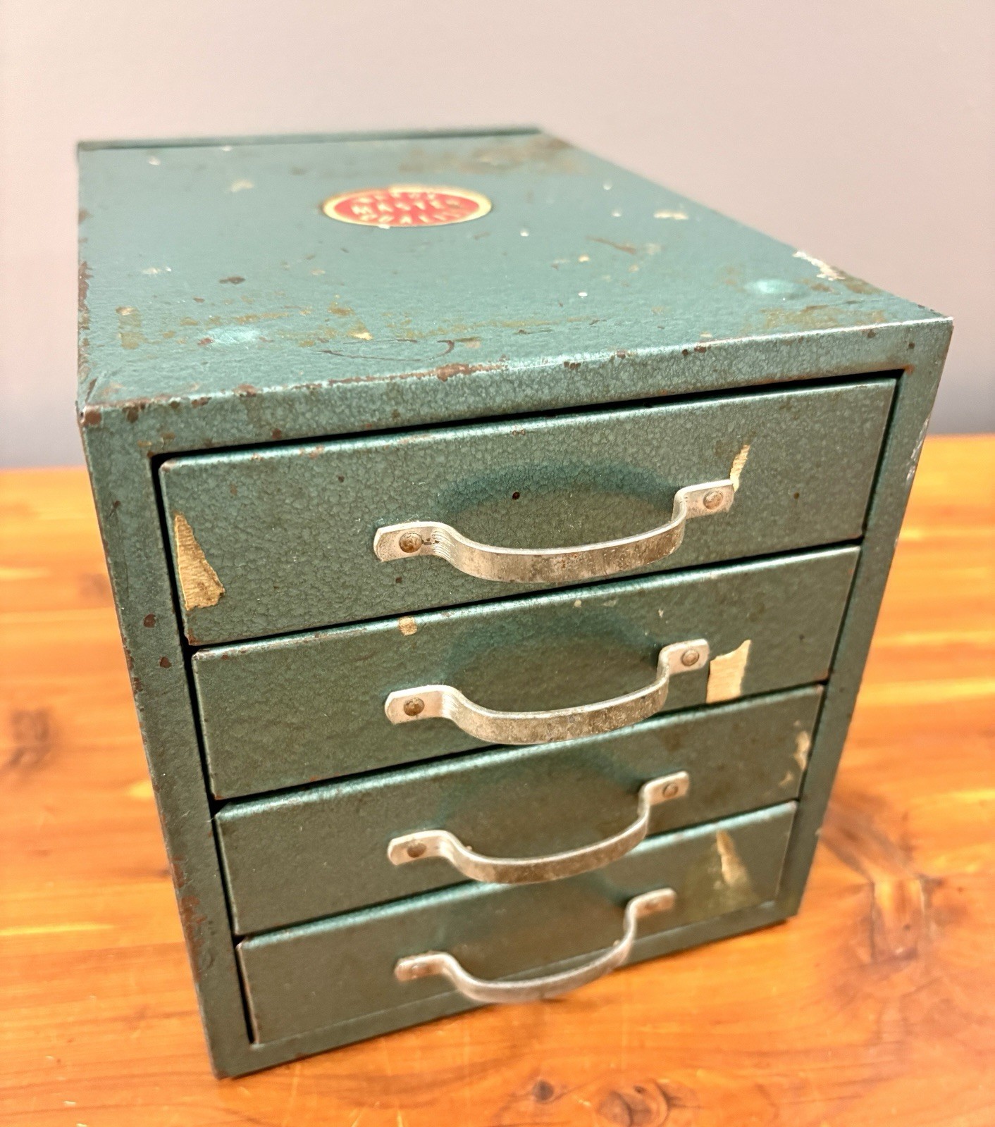 Vintage Wards Master Quality 4 Drawer Metal Cabinet