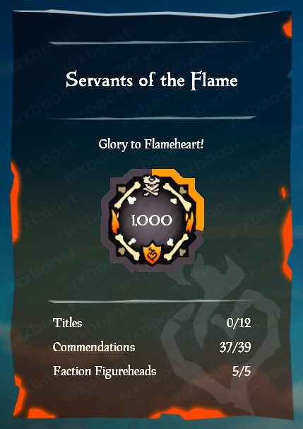 Sea of Thieves Boost PvP | 0 - 1000 levels | Servants of The Flame HG SoT