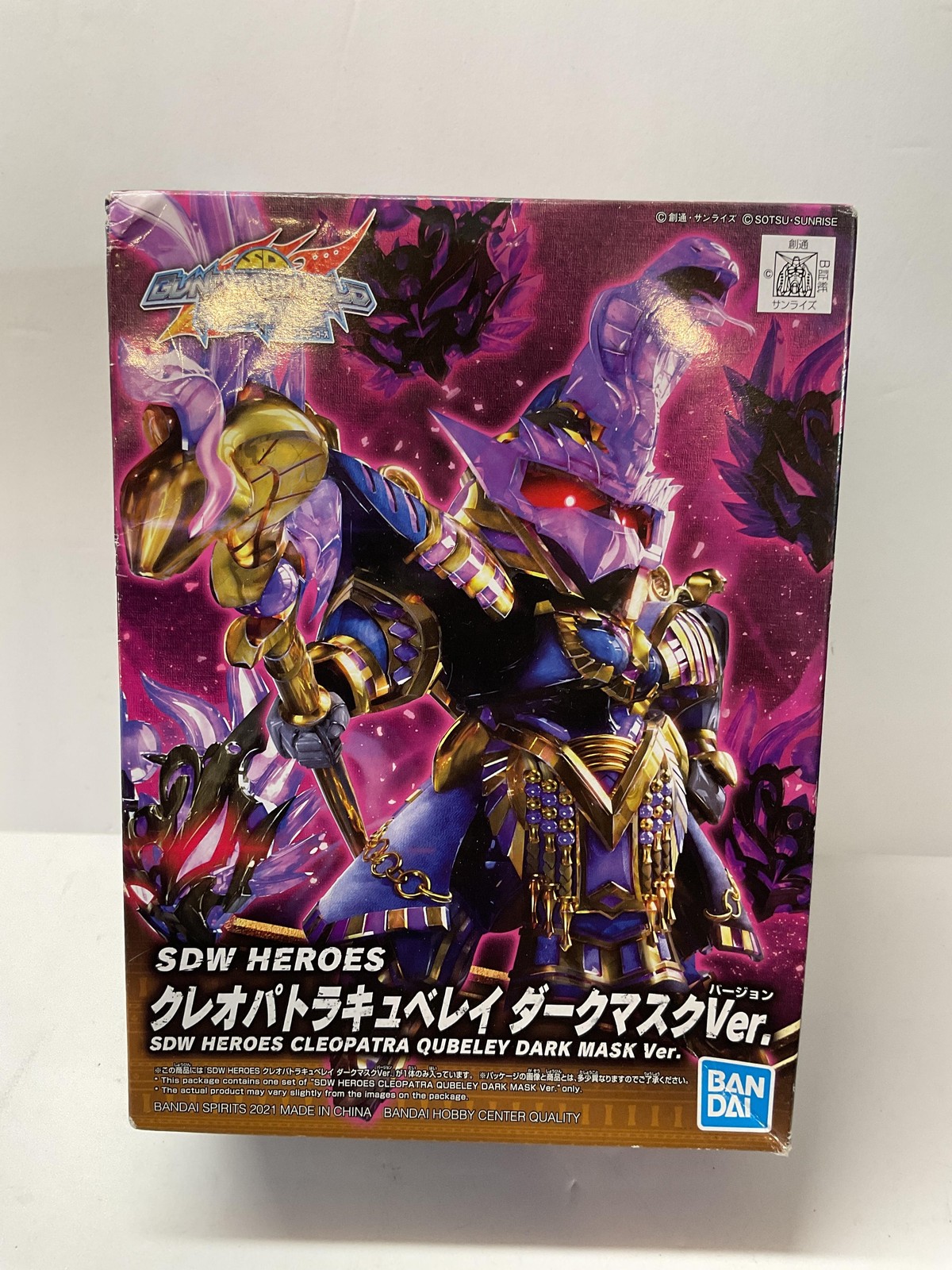 Bandai SDW Heroes Cleopatra Qubeley Dark Mask Ver SD Gundam Model Kit 
