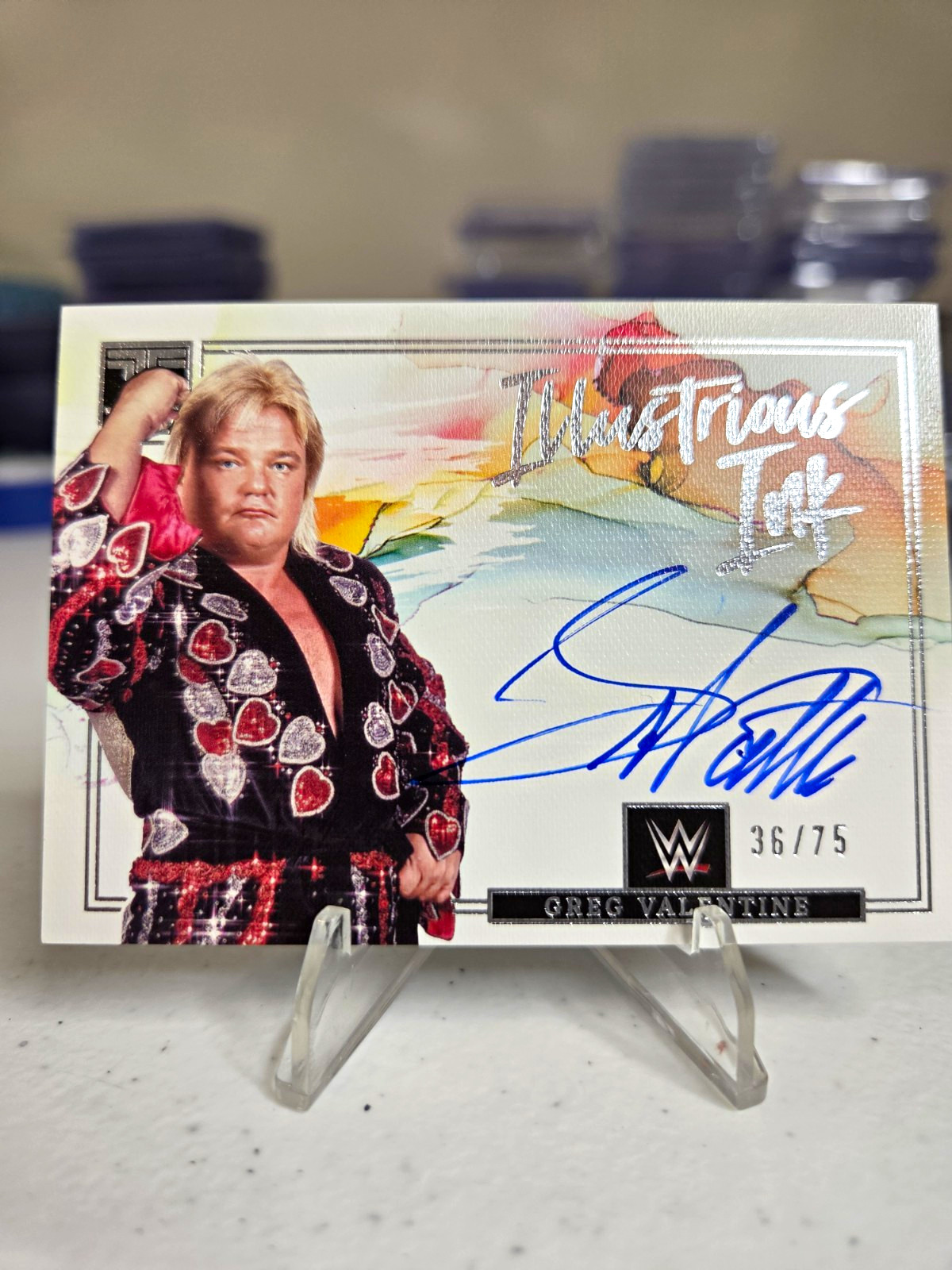 Panini 2023 Impeccable WWE Greg Valentine Illustrious Ink Auto ON CARD 36/75