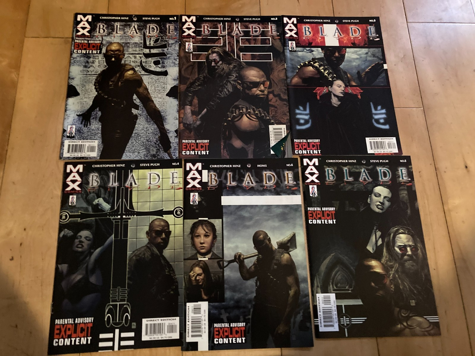 Blade MAX #1-6 Complete Set (2002)  Tim Bradstreet NM 9.2+