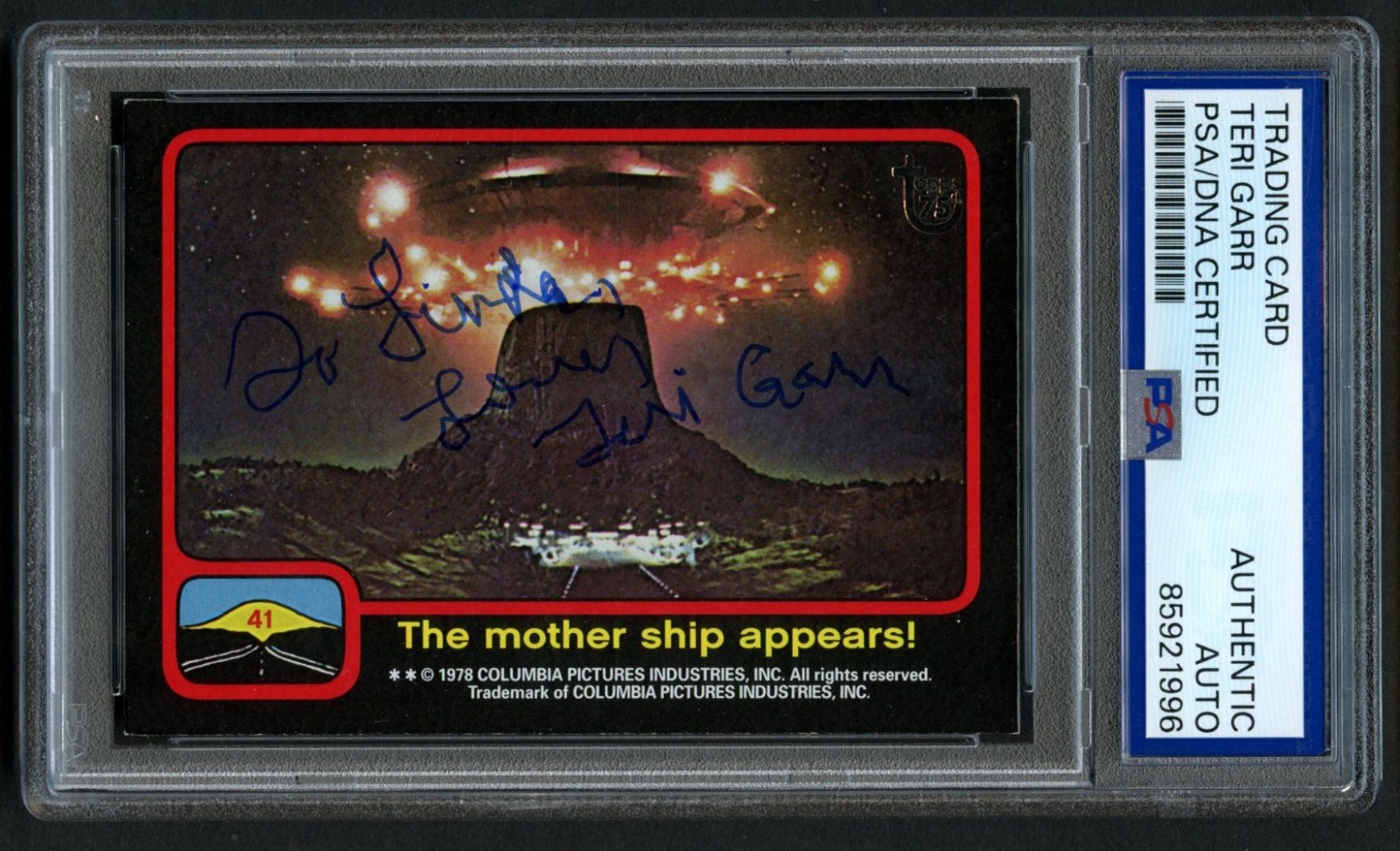 Teri Garr signed autograph Actress: Close Encounters of the Third Kind Card PSA 