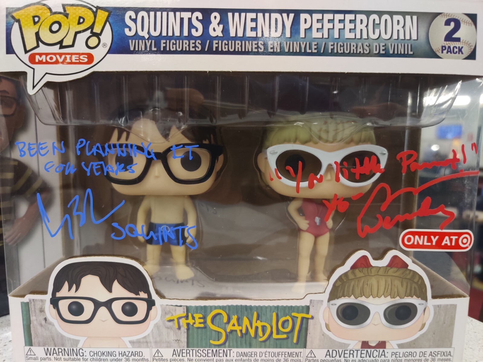Chauncey Leopardi Marley Shelton Signed THE SANDLOT SQUINTS WENDY Funko Pop