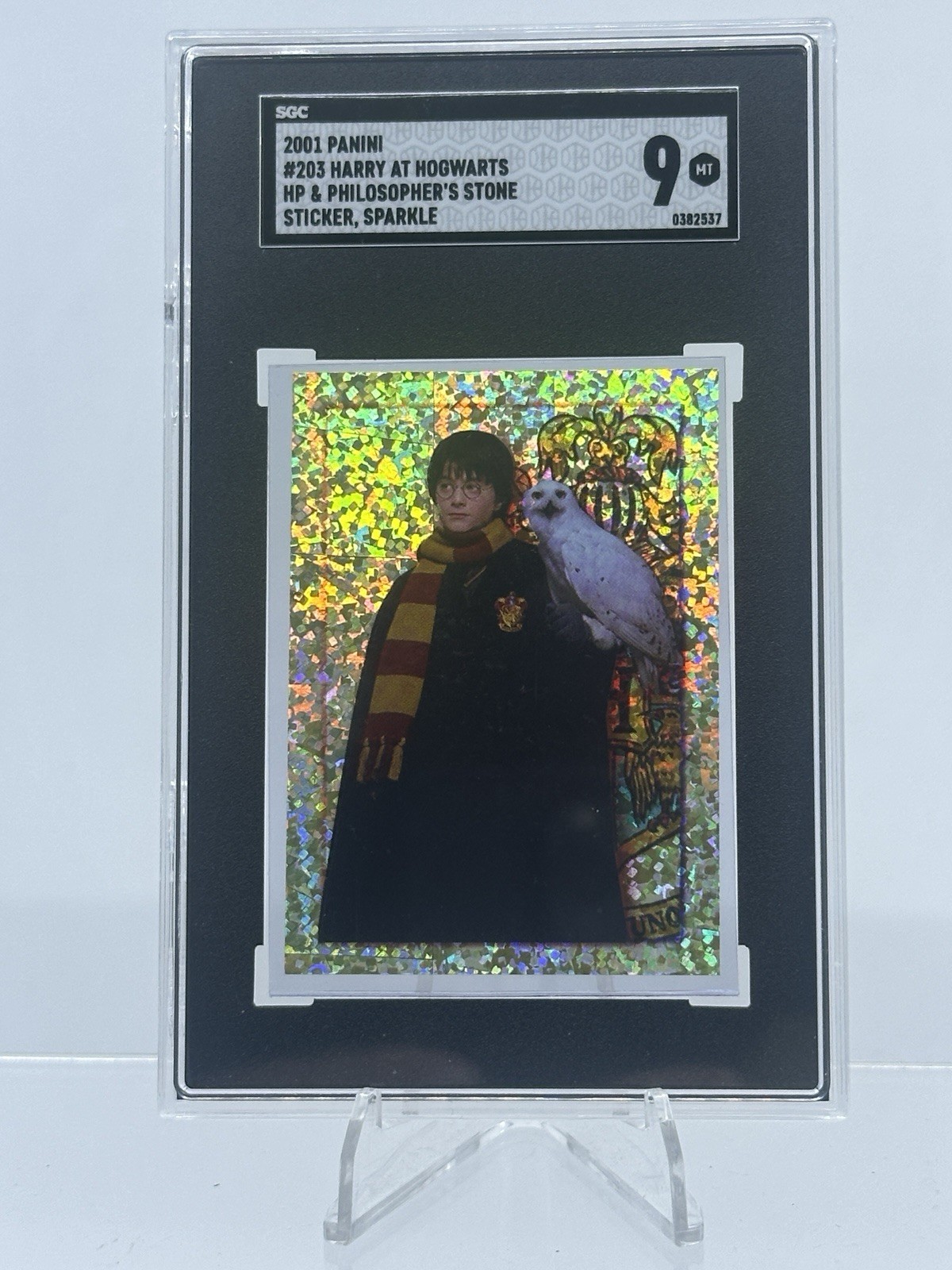 2001 Panini HARRY POTTER HOLO ROOKIE Sticker #203 SGC 9 MINT rc card low pop