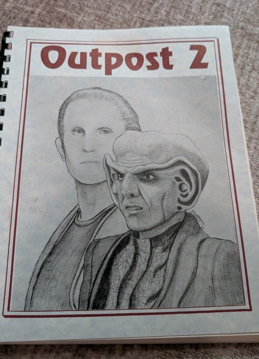 Star Trek DS9 vintage fanzine Outpost 2, Quark cover, Randall Landers