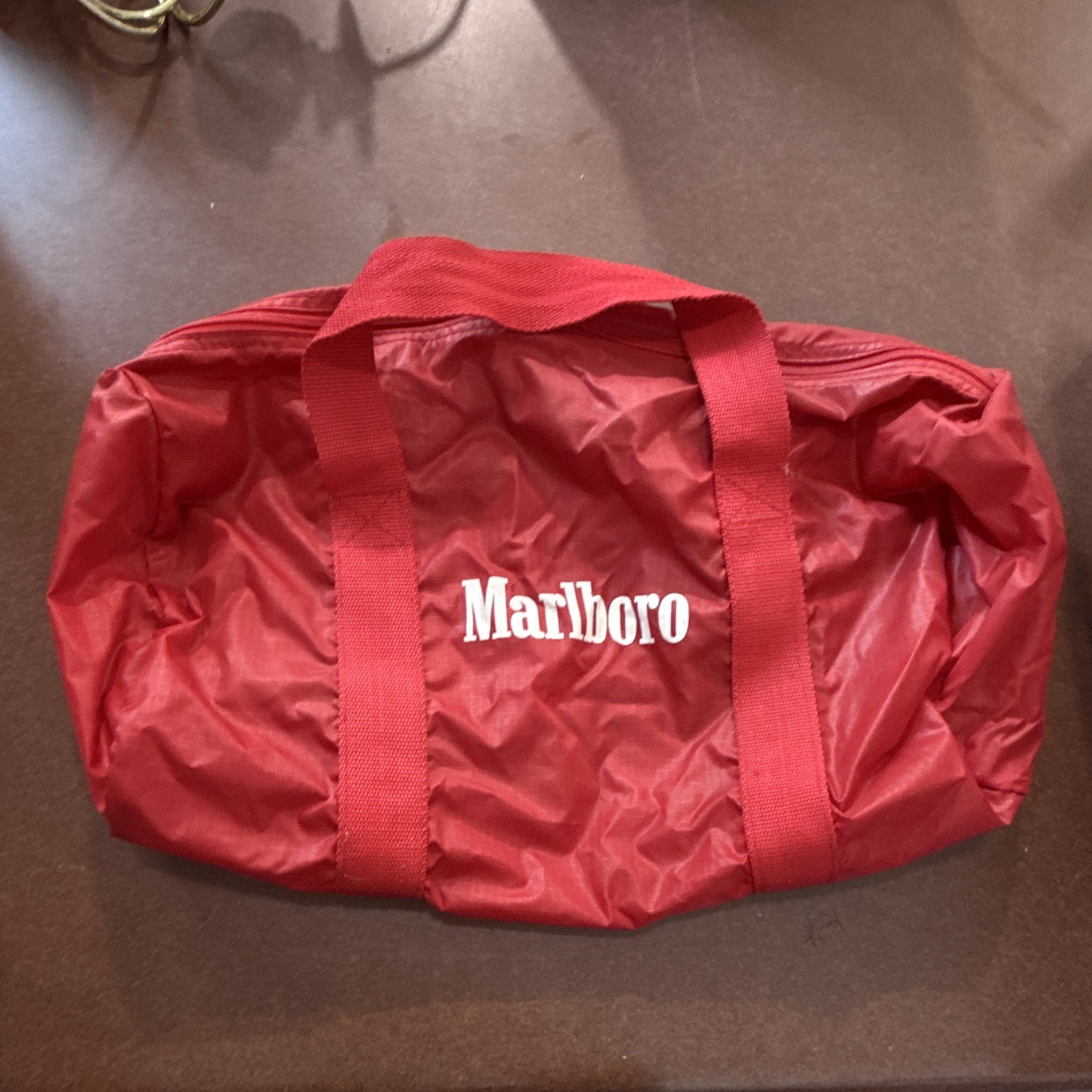 Vintage Marlboro Red Nylon Duffel Bag