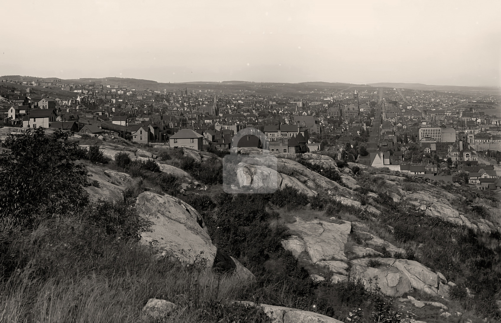 General view from bluffs Duluth MN Minnesota c1898 RPPC Photo Postcard COPY