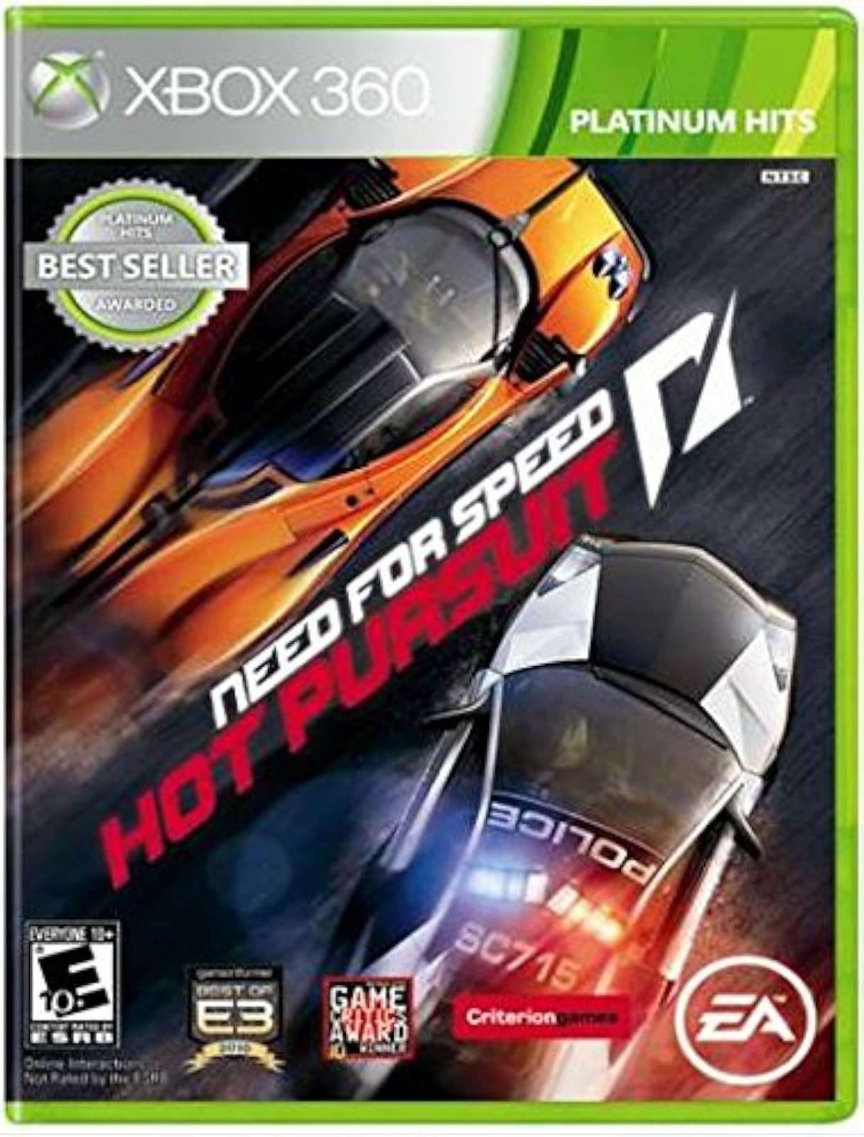 Need For Speed: Hot Pursuit For Xbox 360 Racing Very Good 5E