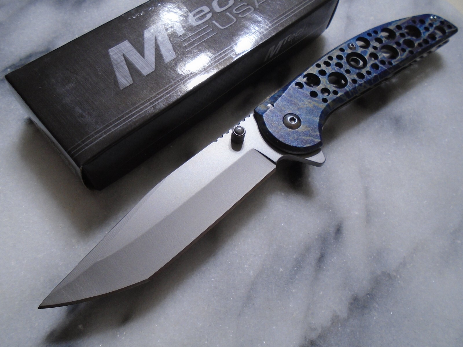 Mtech Boiling Point Ball Bearing Pivot Pocket Knife Tanto Folder MT-2015GY New