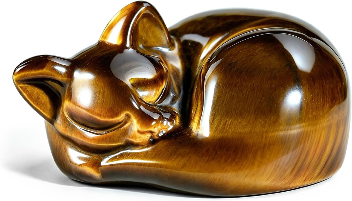 Tiger Eye Cat Figurine, 2\