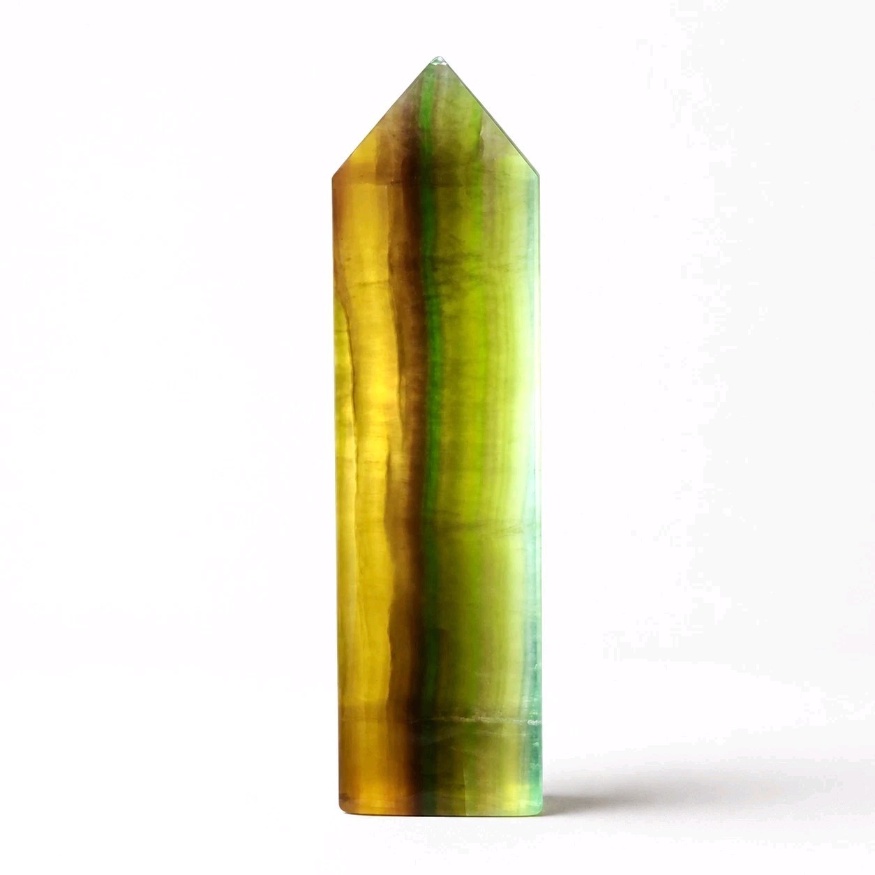 Natural Polished Mango Fluorite Tower 5.5