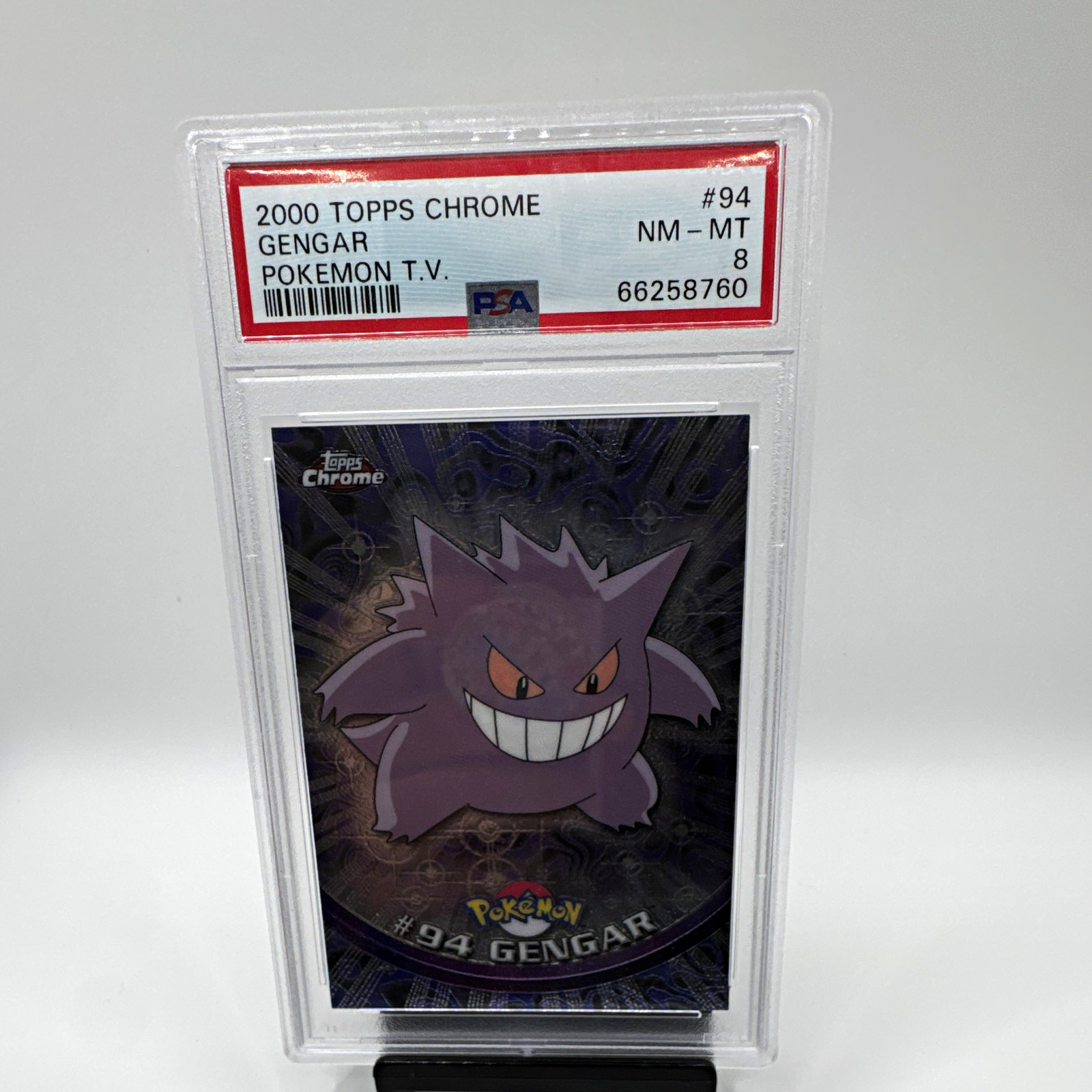 Topps Pokémon Gengar #94 2000 Topps Chrome PSA 8 Graded 66258760