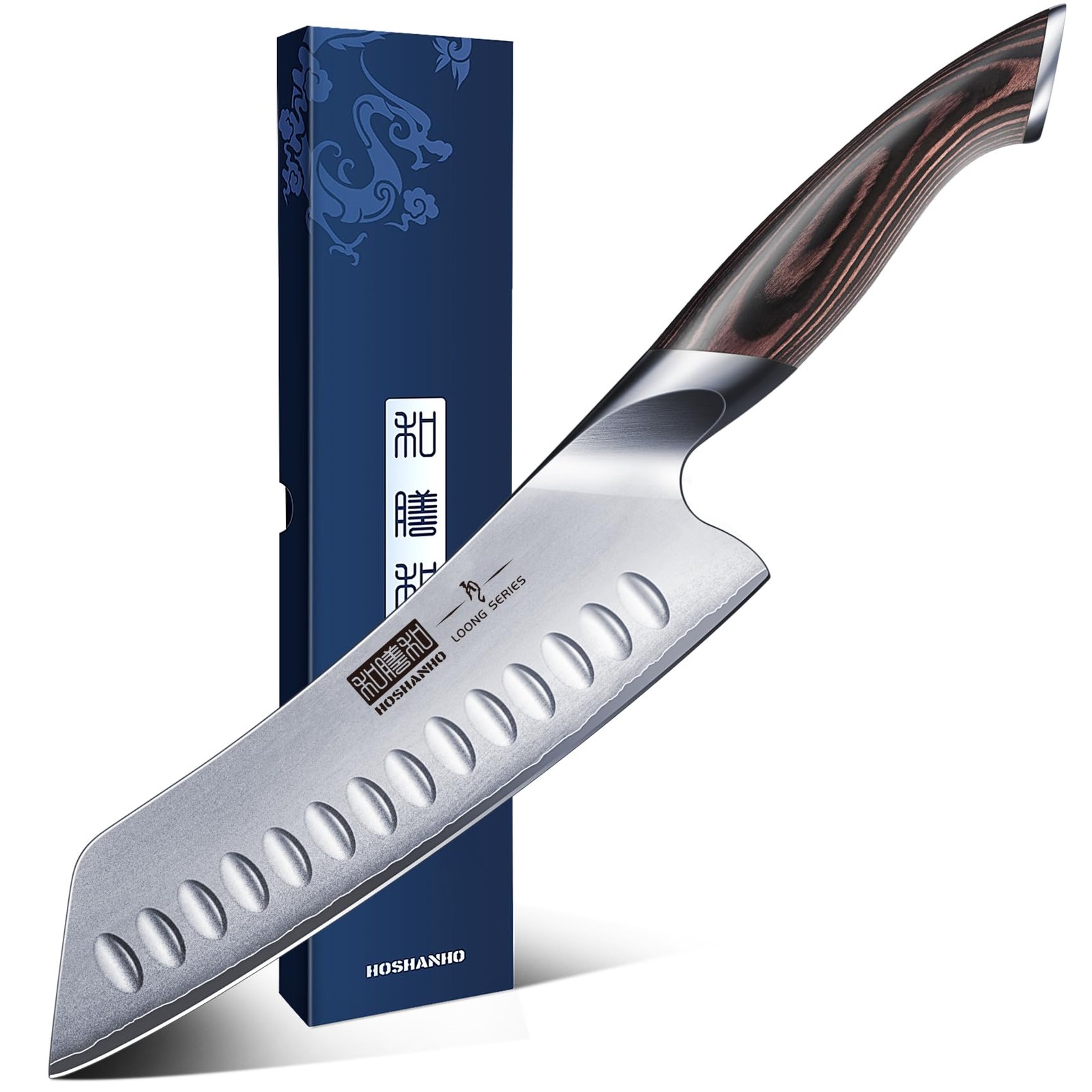7 Inch Japanese Chef Knife, Ultra Sharp Kitchen Santoku Knives | Professional