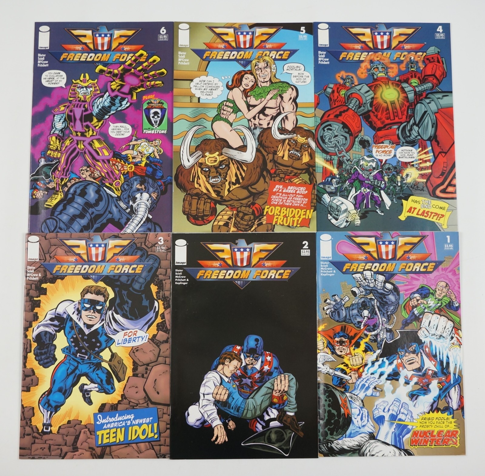 Freedom Force #1-6 VF/NM complete series based on computer video game 2 3 4 5