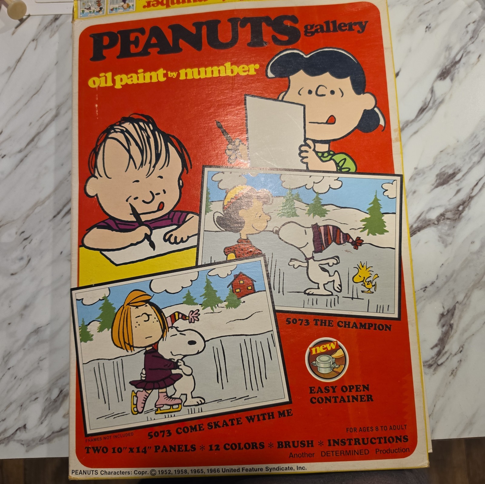 Vintage 1966 Peanuts Gallery Paint By Number Kit Unused Board Snoopy 5073 1960s