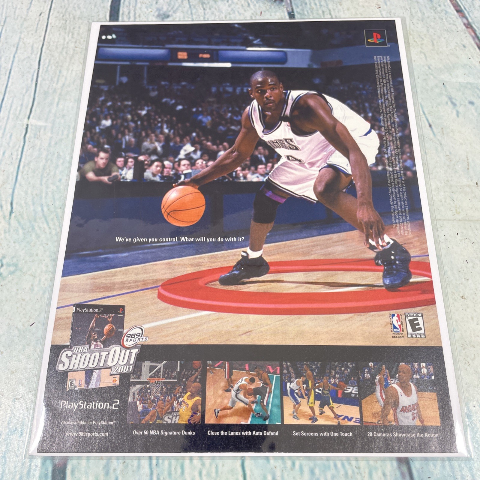 2001 NBA Shootout Video Game Vintage Print Ad/Poster Promo Art Magazine Page