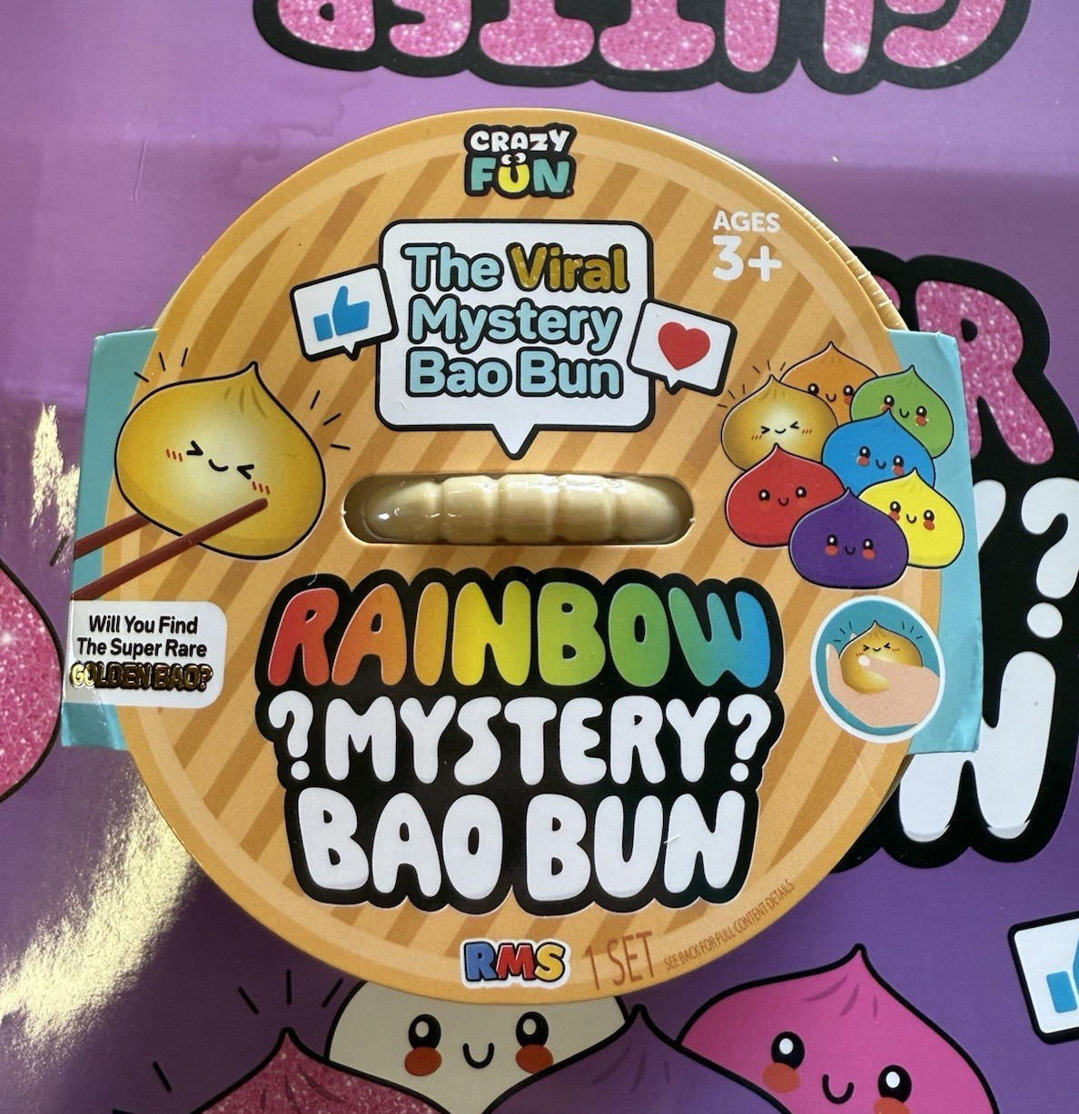 Crazy Fun Viral Mystery Bao Bun Rainbow Blind Pack 1ct Age 3+