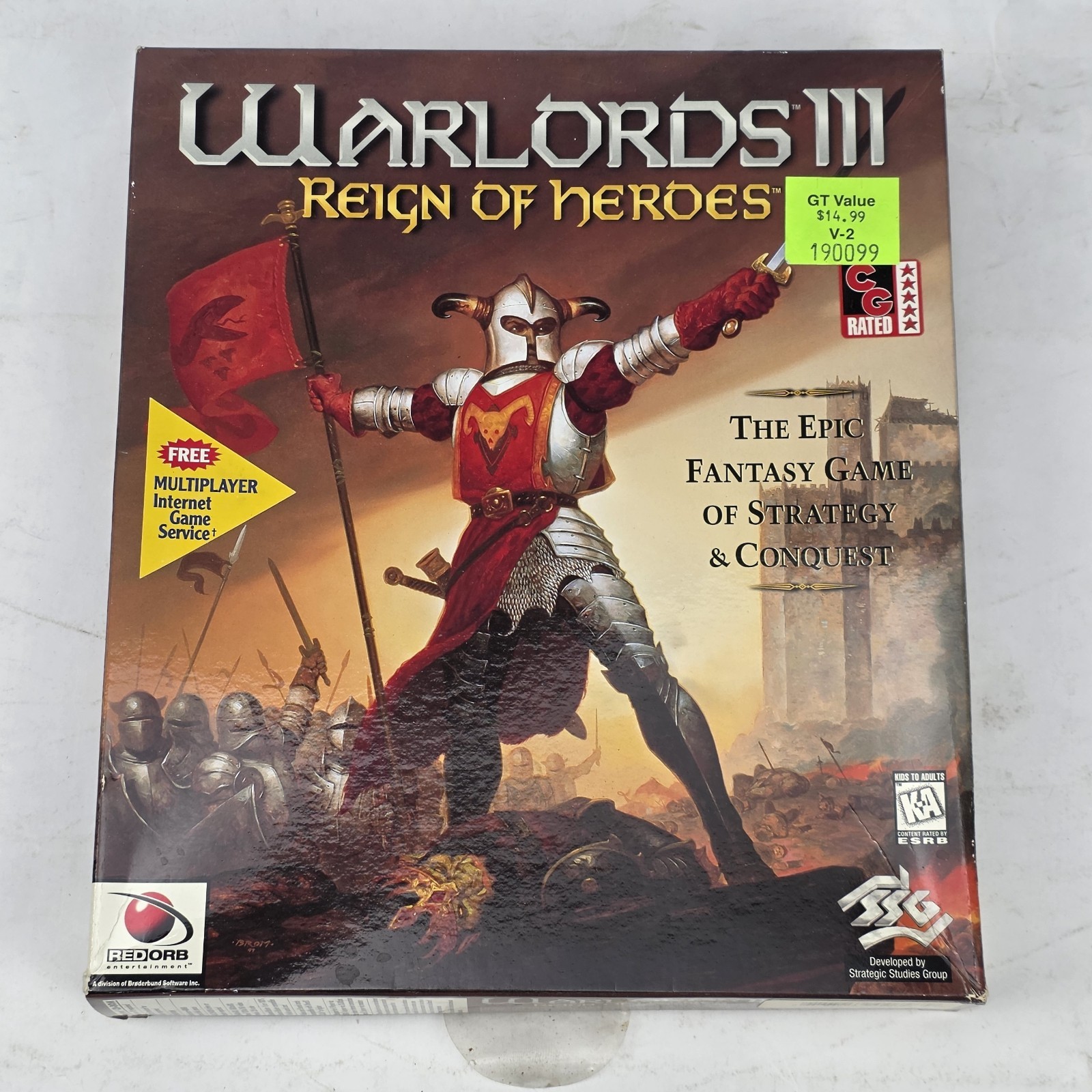 Warlords III 3 Reign of Heroes BIG BOX '(Win 95 CD-Rom) SSG 1997 Sealed CD