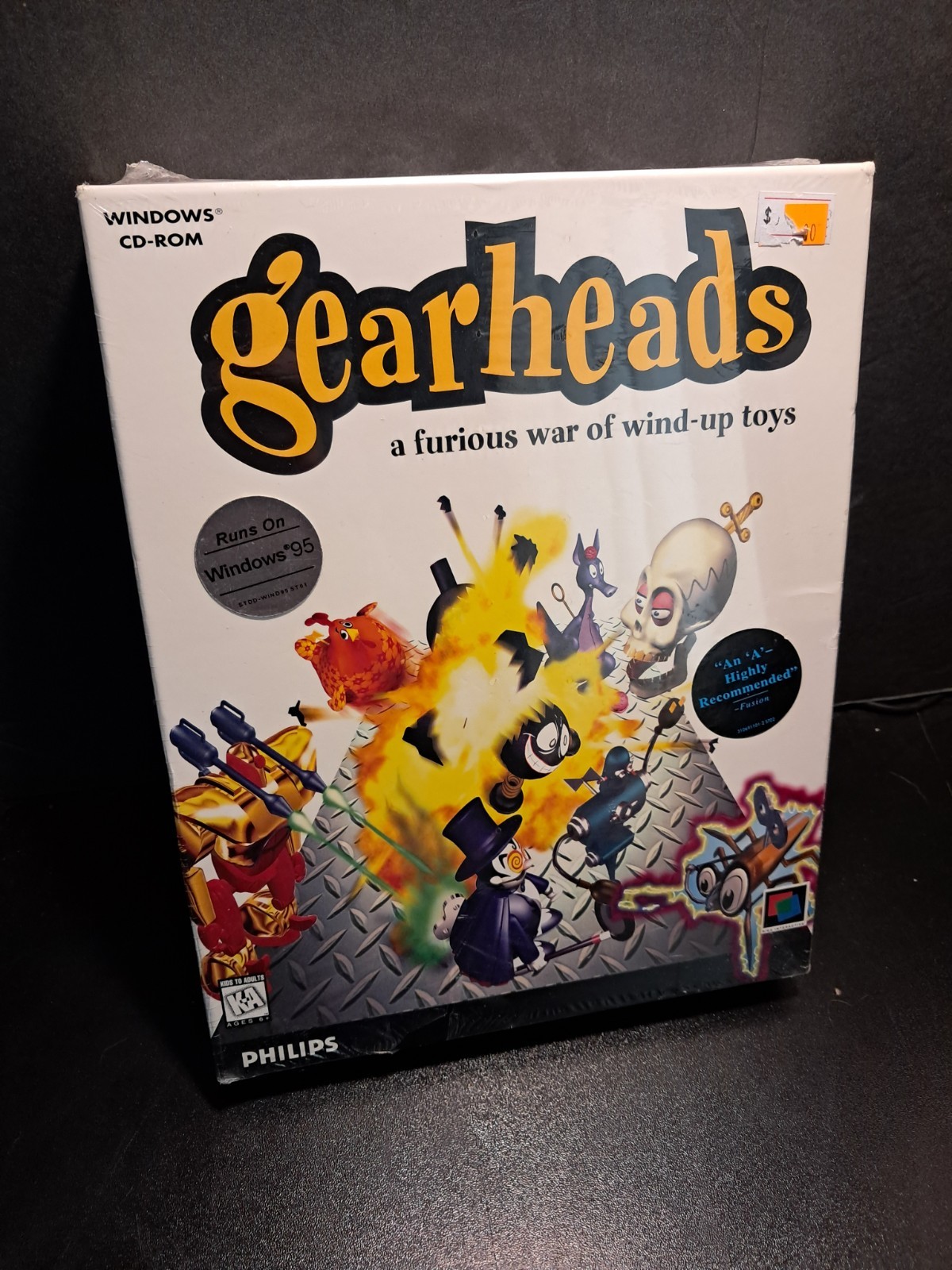 GEARHEADS big box  PC CD-ROM Philips 1996 Windows 95 Factory Sealed New