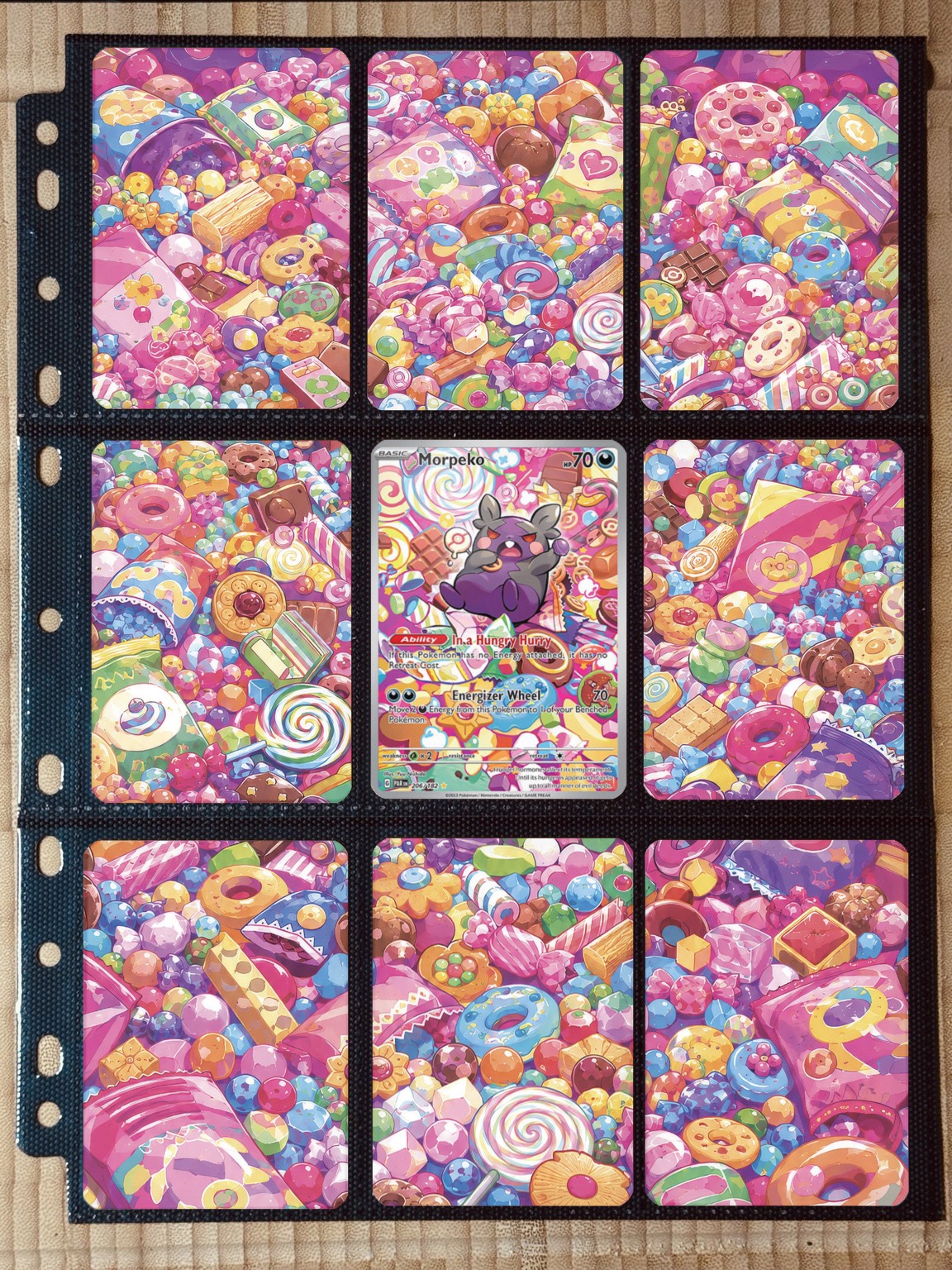 Pokémon Morpeko 206/182 Extended Art Binder Insert | 3x3 9-Pocket