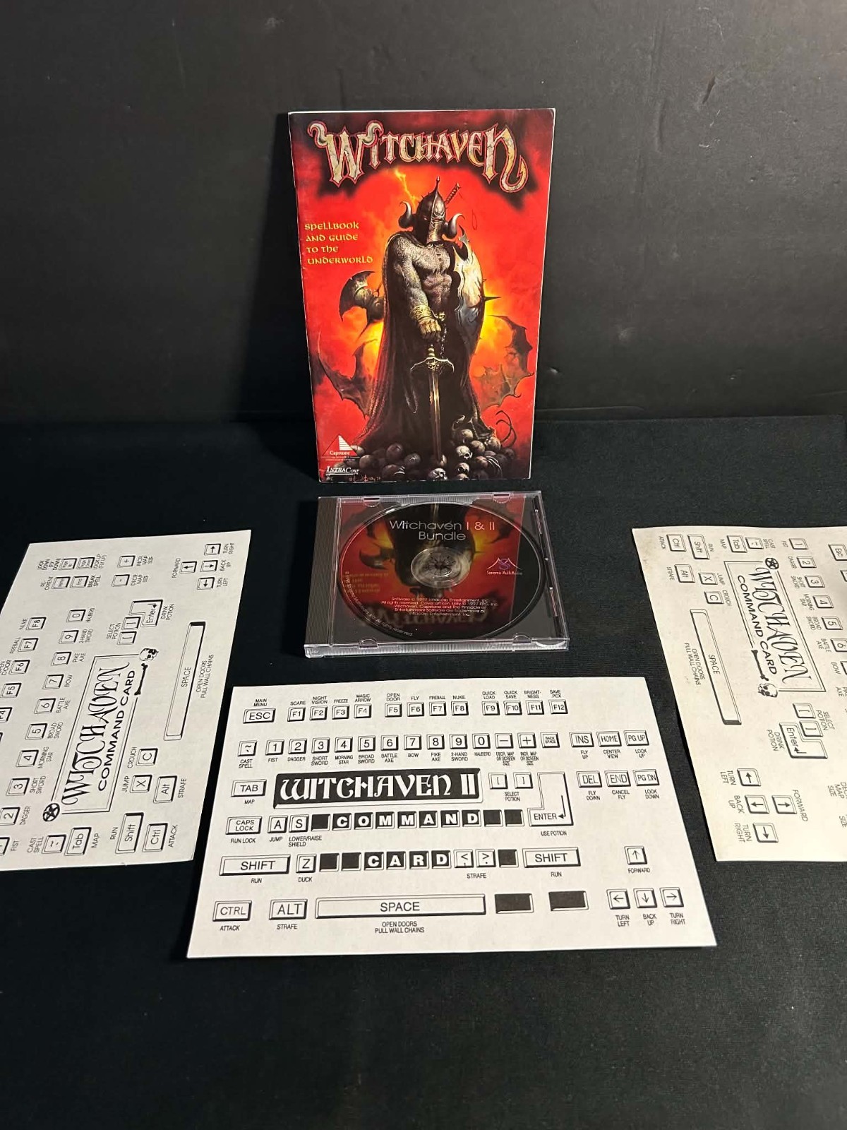 Witchaven I & II BUNDLE - INSERTS, SPELLBOOK FANTASY RPG PC VIDEO GAME 