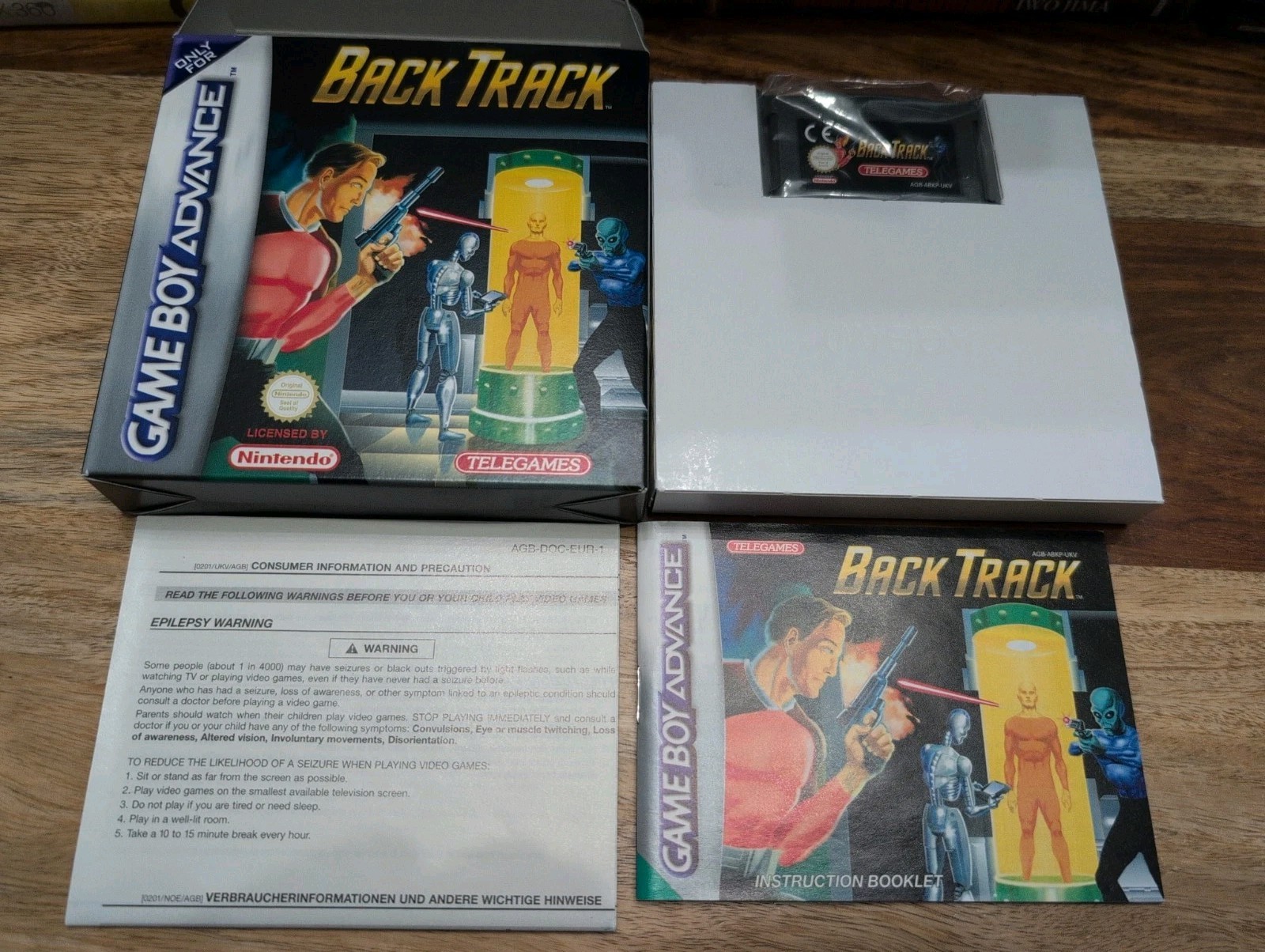 Back Track GBA Game Boy Advance CIB Overseas PAL Telegames Authentic Rare