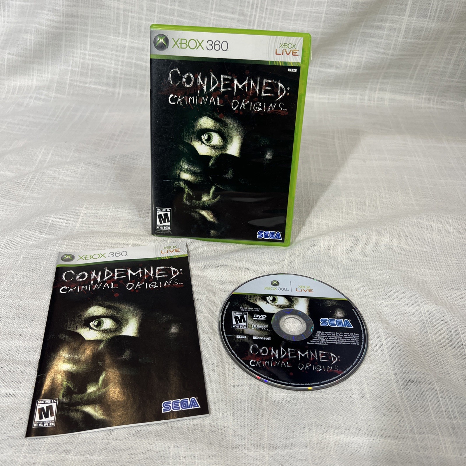 Condemned: Criminal Origins (Microsoft Xbox 360 2005) CIB ~NICE