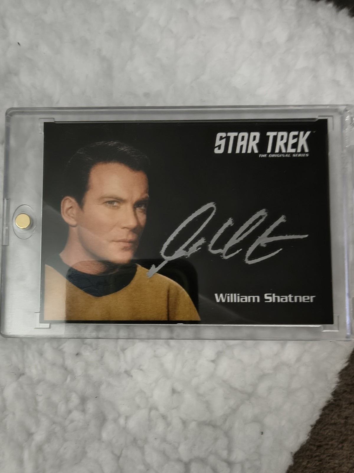 William Shatner Signed Star Trek Card Captain Kirk Silver Auto SWAU COA S204907