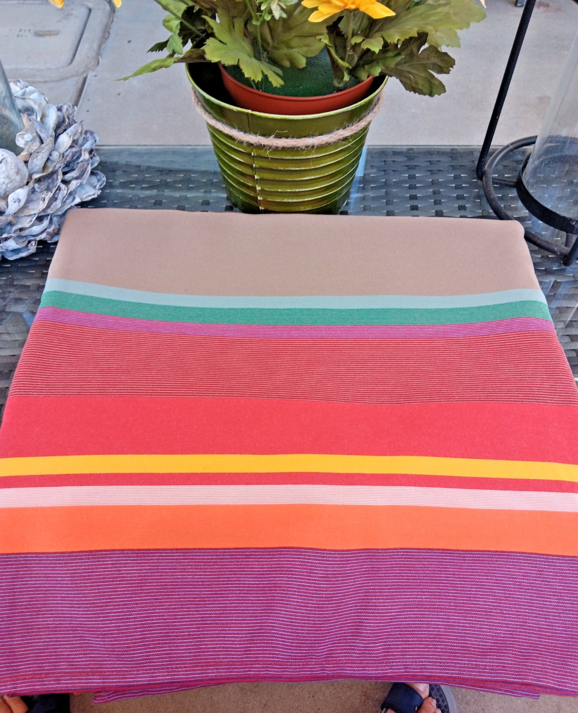 Vtg Bon Marche Tablecloth Rectange Mid Century Modern