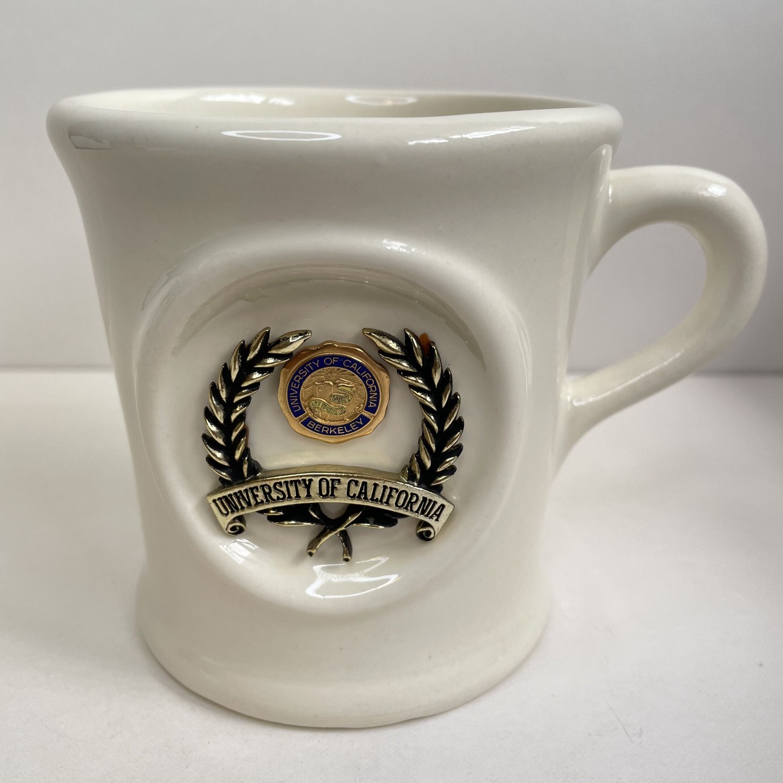 Vintage University of California Metal Seal White Coffee Mug-Berkeley, CA