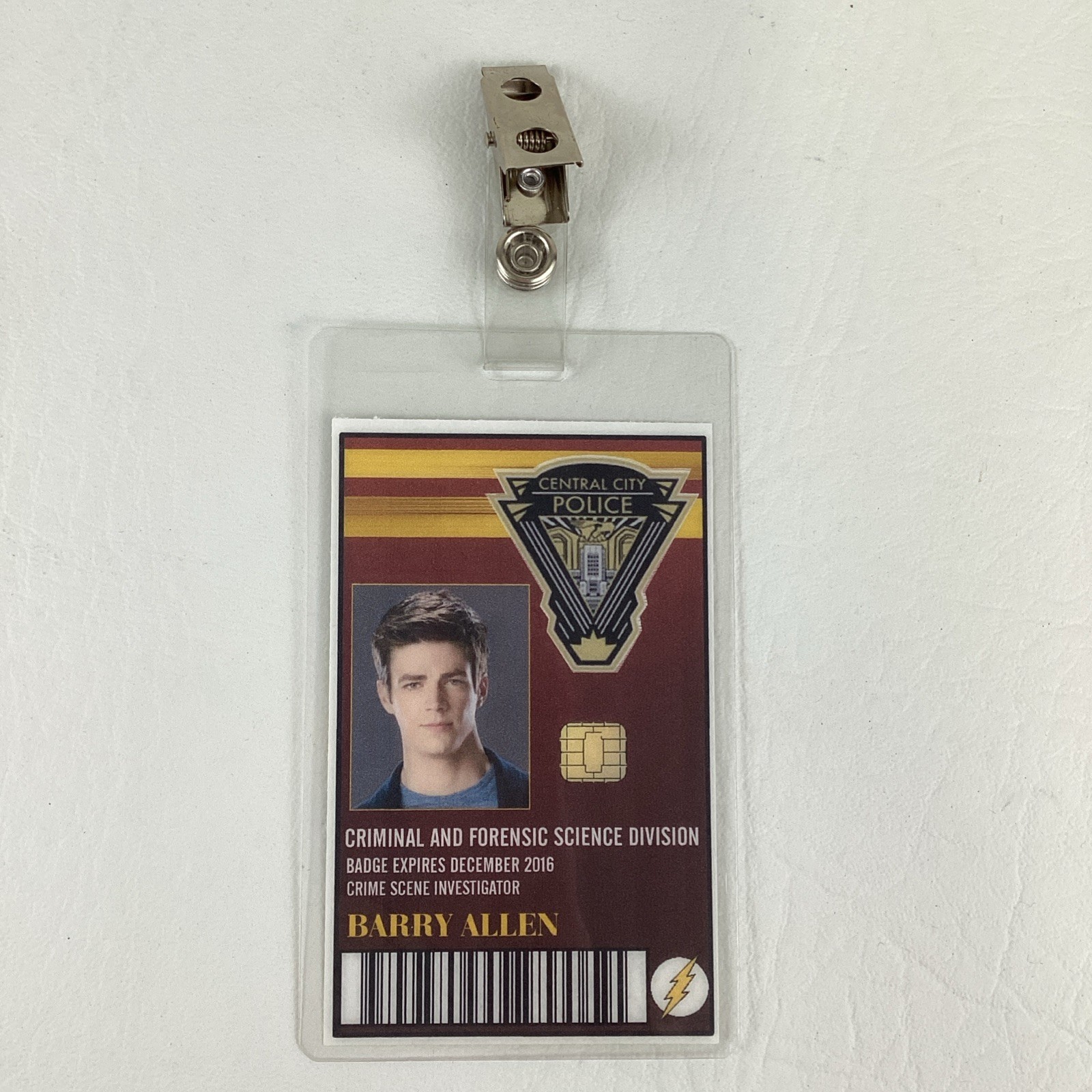 Dc Comics The Flash Central City Police Badge Barry Allen CSI Forensic ID Tag