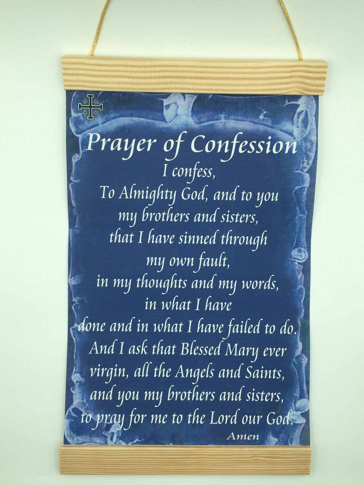Prayer of Confession..., Canvas Wall Print, 8x12,Dark blue background