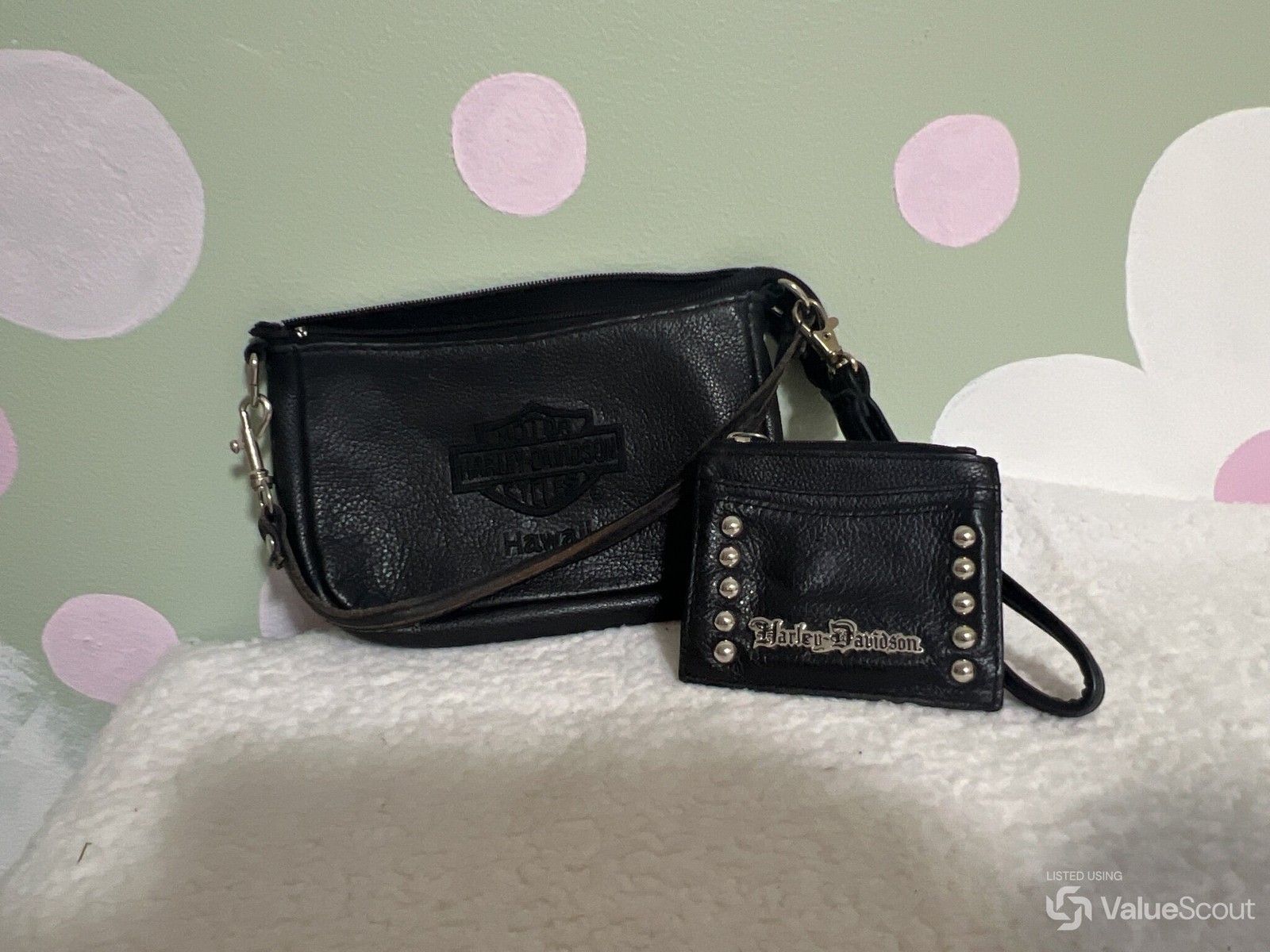 Harley-Davidson Clutch Bag and Matching Wallet Set