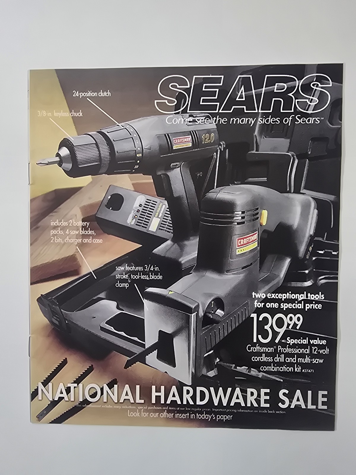 Sears 1999 Craftsman Power Tools Hardware Advertising Circular Catalog 24 Pages