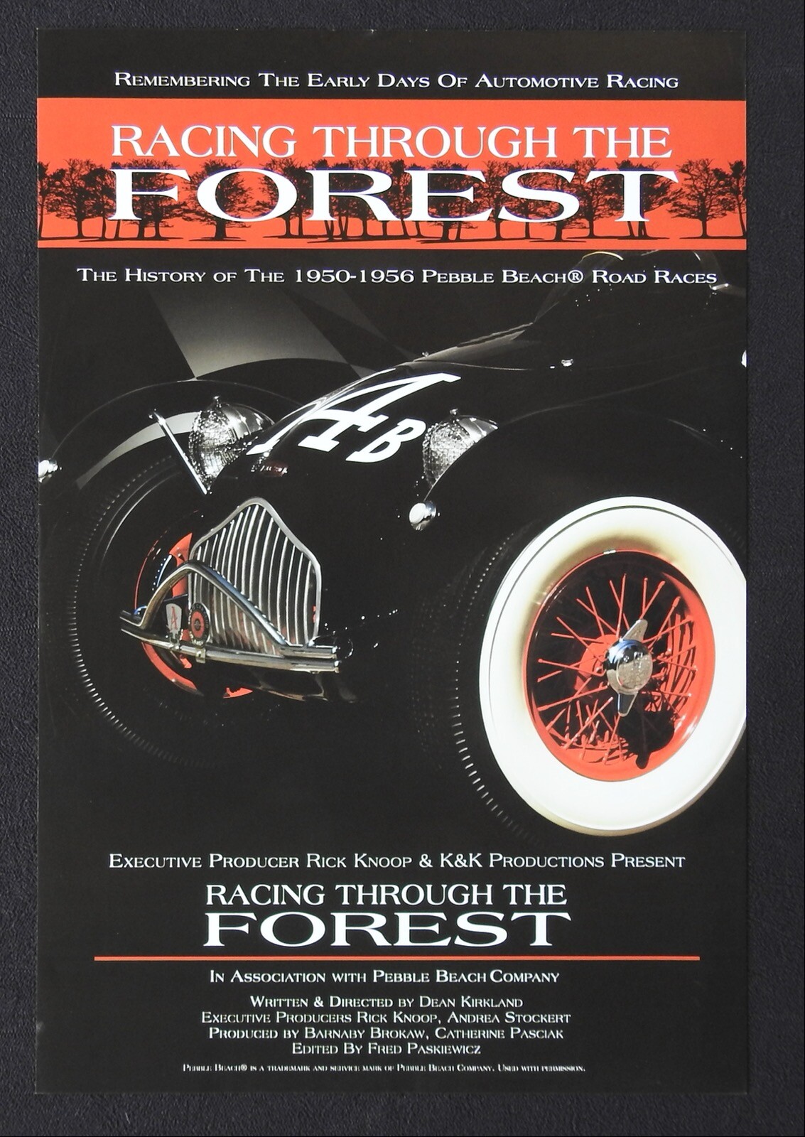 Racing Through the Forest Pebble Beach Road Races Movie Poster ALLARD J-2