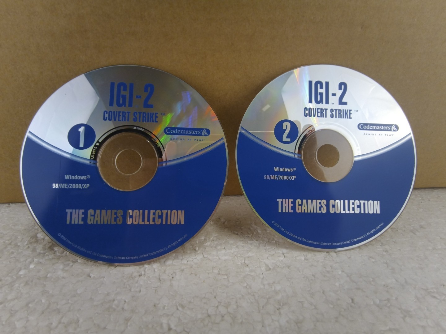 IGI-2 Covert Strike PC CD-ROM Loose Disc Set Codemasters Windows XP Rare NOS
